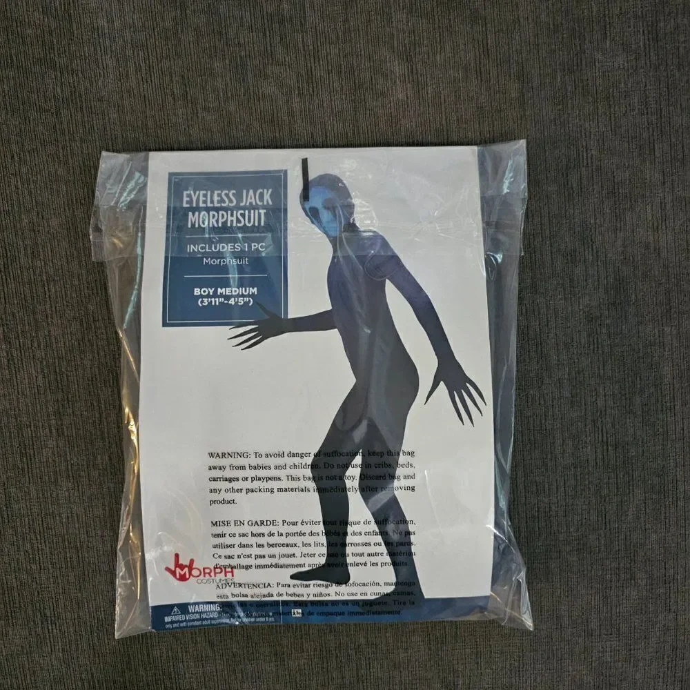 Morphsuits Eyeless Jack Costumes, Scary Jeff The Killer Skinwalker Costume Kids
